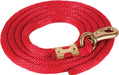 Mustang Solid Poly Lead Rope, Bull Snap - Red  