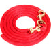 9'L Solid Color Poly Lead Rope (with Bolt Snap) from Mustang Mfg. - Red  