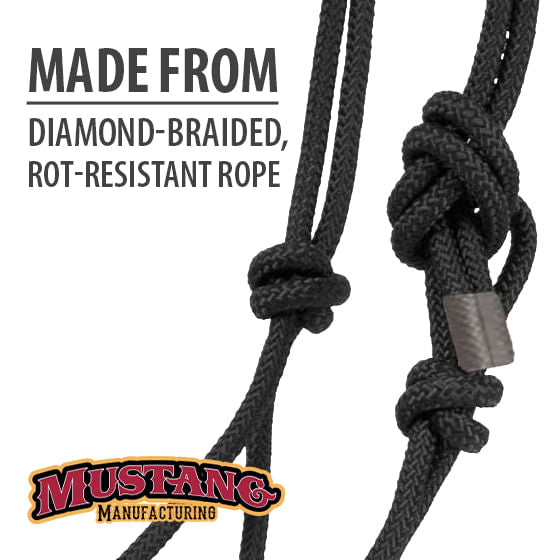 Mustang 4-knot Side Pull Rope Halter - Single Pack  