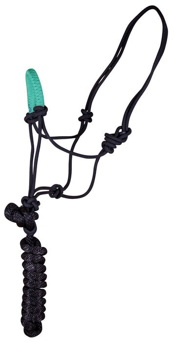 Jeffers Solid Nose Rope Halter - Turquoise  