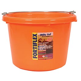 Fortiflex 8 Quart Pail, Colors - Tangerine  