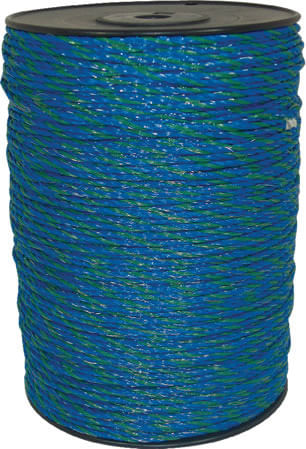 Field Guardian Blue/Green Polywire - Polywire Electric Fence, 820 ft  