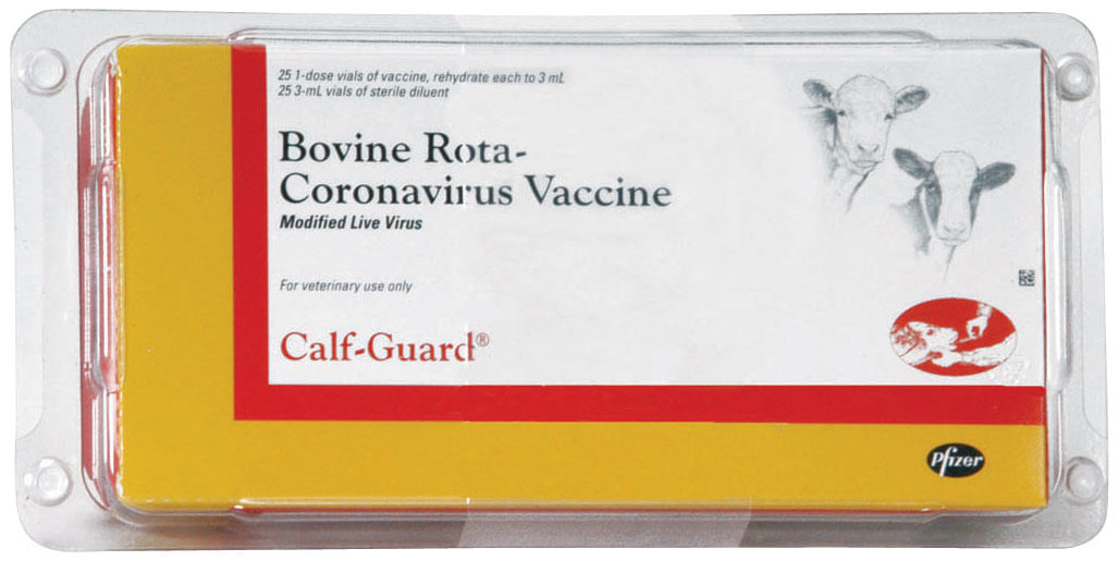 Calf-Guard Vaccine, box of 25 (1 dose) vials - 25 Dose  