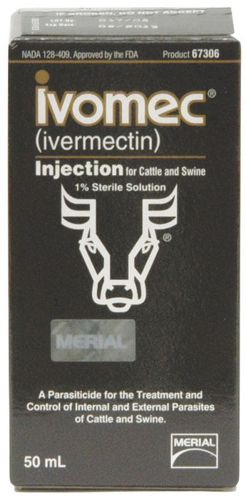 IVOMEC Injection (1%) Wormer for Cattle & Swine - IVOMEC Injection, 200 mL  