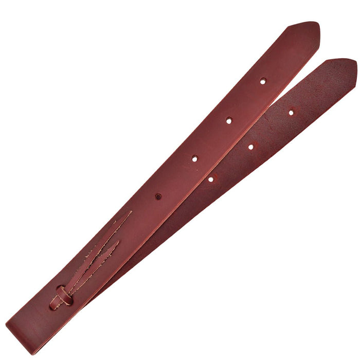 1.75 x 38' Leather Off Billets, Burgundy Latigo - Jeffers - Horse Supplies > Horse Tack > Cinches