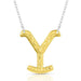 The Y Yellowstone Brand Necklace, Gold -   