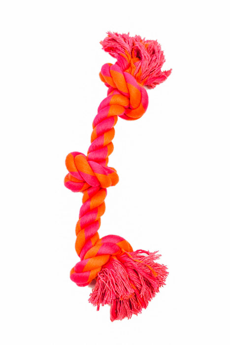 3 Knot Bone - Orange/Magenta 15" 