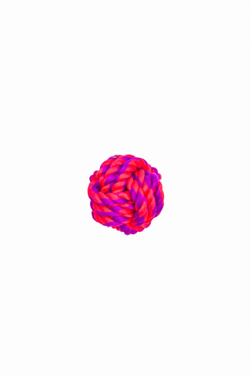 Rugged Rope Ball Toy - Purple/Magenta 2.75" 