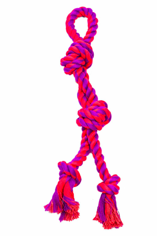 2 Knot Split Rope - Purple/Magenta 17.75" 