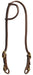 Poplar Head Saddlery Oiled Harness Leather One Ear Headstall with Easy-Change Buckle Ends - Brown  