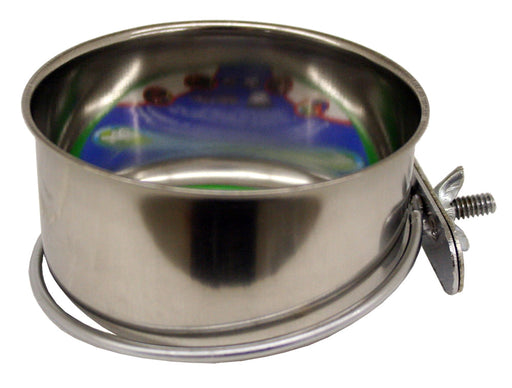 Indipets Stainless Steel Coop Cup with Screw-Nut Holder, 10 oz - Stainless Steel 10 oz 