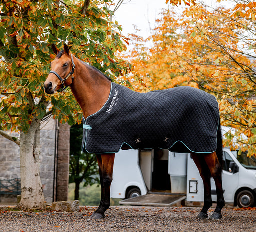 Horseware Autumn Cooler, Black/Aqua - 81"  