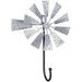 Metal Windmill Wall Hook - Silver  