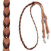 Martin Saddlery Latigo Laced Barrel Rein 3/4-inch Thick Buckle and Keeper Snap Ends, Chocolate - Harness 3/4" 