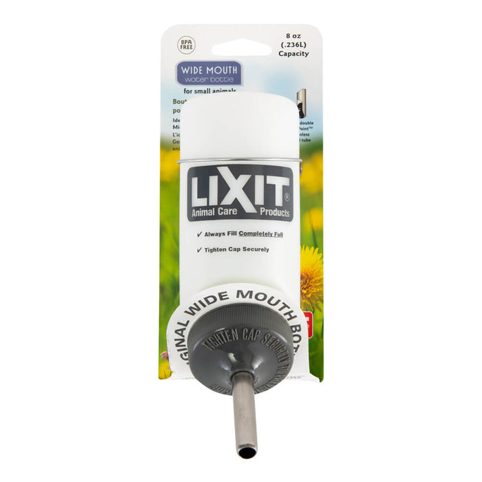 Lixit Plastic Wide Mouth Bottle - 8 oz