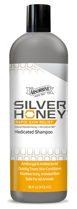 Silver Honey Rapid Skin Relief Medicated Shampoo, 16 fl oz Bottle -   