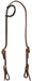 Poplar Head Saddlery Oiled Harness Leather One Ear Headstall with Easy-Change Slot Ends - Brown  