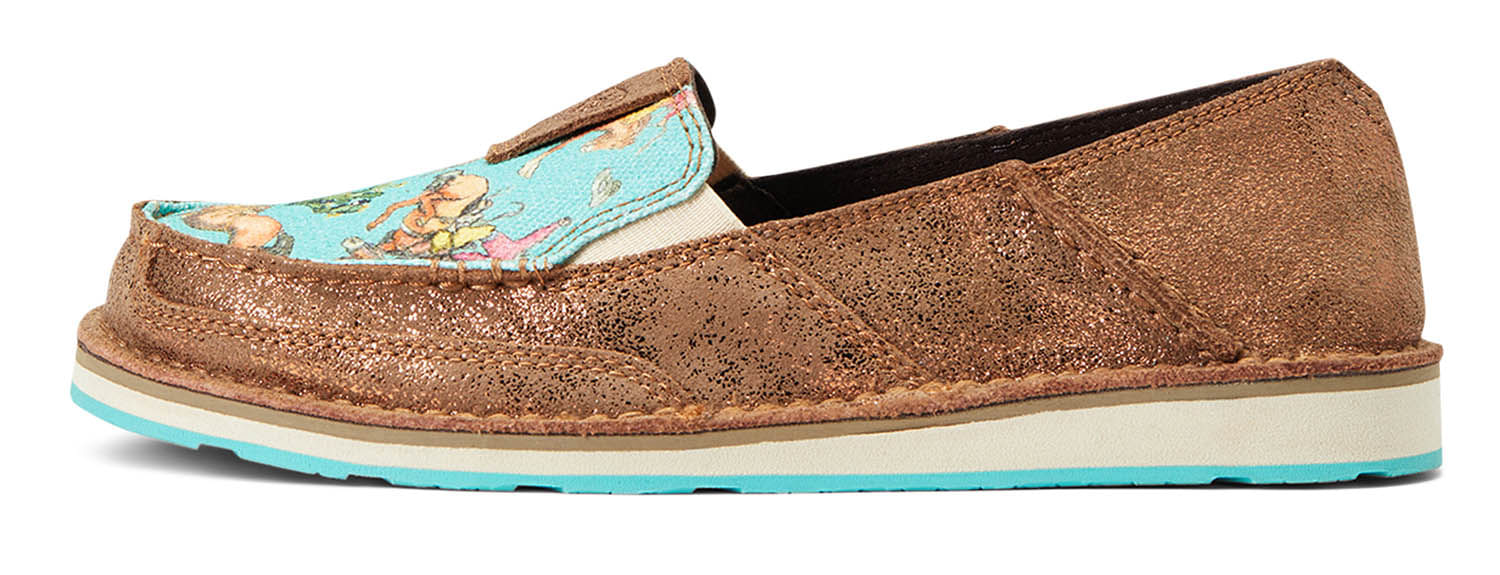 Ariat Women's Cruiser, Copper Metallic/Bucking Turquoise - 8  