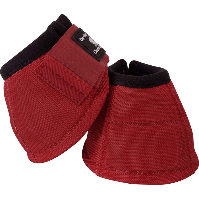 Classic Equine Dy-No Turn Bell Boots - Crimson Large Crimson