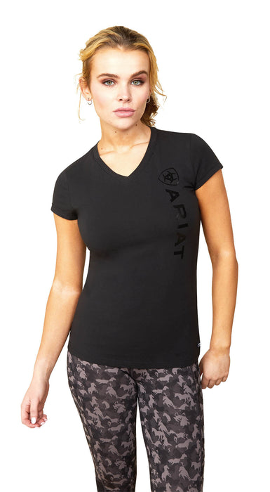 Ariat Women's Vertical Logo T-Shirt, Black - XLarge  