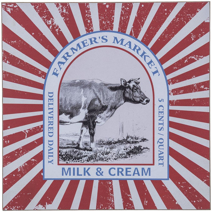 Farmer's Market Milk & Cream Wall Hanging - Multi  