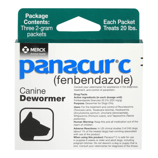 Panacur C Canine Dewormer (fenbendazole granules) - 4 g