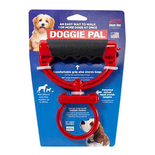 Doggie Pal Leash Holder and Waste Bag Storage - Red