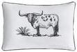 Ranch Life Indoor/Outdoor Pillow, Steer -   