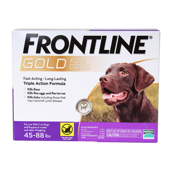 Frontline Gold for Dogs - 45-88 lbs 1 month 