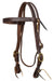 Poplar Head Premium Oiled Harness Leather 1" Wide Browband Headstall - Brown  