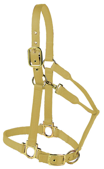 Valhoma Premium Adjustable Nylon Halter - TanMedium