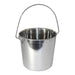 Stainless Steel Pail, Round with Rivets - 9qt