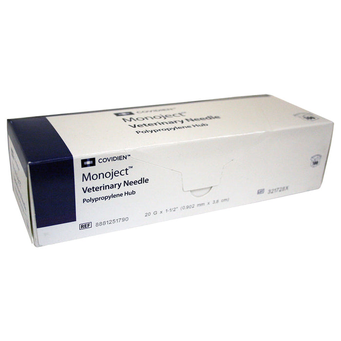 Monoject Needle  Polypropylene Hub 20 G, 100 ct - 20 g x 1.5"  