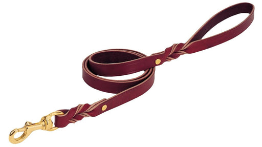 Weaver Heritage Twisted Latigo Leather Leash, 3/4" x 6' - Brown 6' 