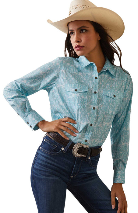 Ariat Women's Western VenTek Stretch Shirt, Zia Print - XLarge  