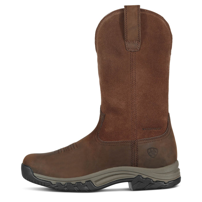 Ariat Women's Terrain Pull On Waterproof Boot, Distressed Brown - 10  