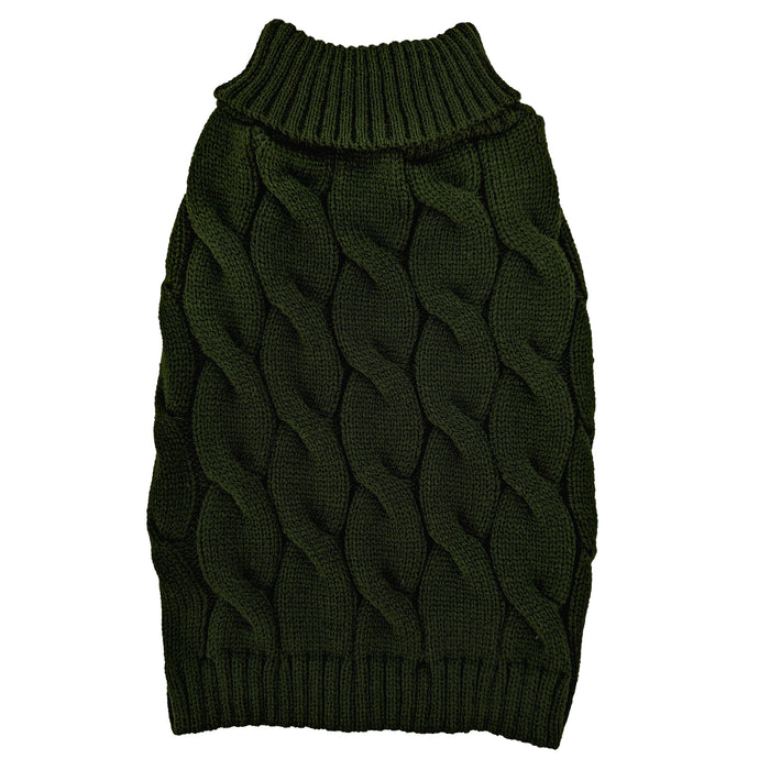 Textured Cable Sweater - Forest XLarge 