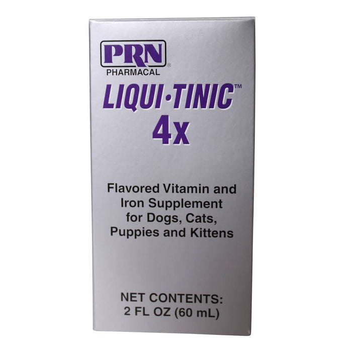 Liqui-Tinic 4X Vitamin and Iron Supplement for Dogs  Cats  Puppies and Kittens  2 fl oz - 2 oz