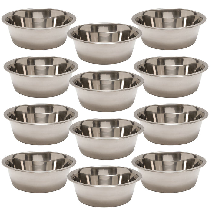 7-5-qt-ss-feeding-bowl-77270 - 5 Quart Stainless Steel Bowl, 12 Pack