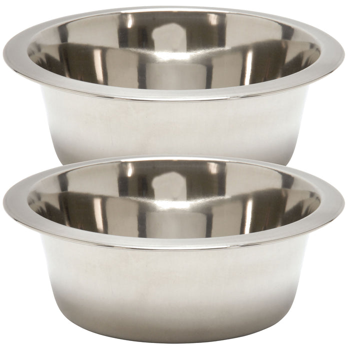 7-5-qt-ss-feeding-bowl-77270 - 1 Pint Stainless Steel Bowl, 2 Pack