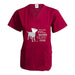 Dog is Good Scrub Top, Fun and Games - Wine S 