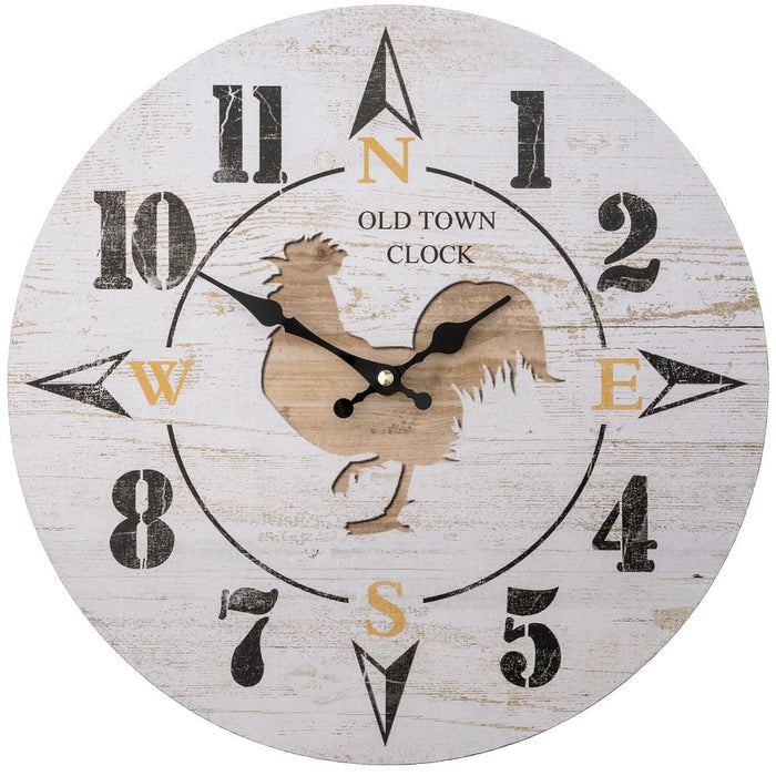 Rustic Rooster Wall Clock - Multi  