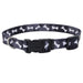 Styles Adjustable Dog Collar - Black Bones Medium - 3/4" x 14"-20" 