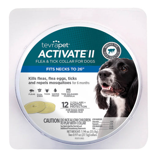 TevraPet Activate II Flea & Tick Collar Dogs  12 month  2 ct -   