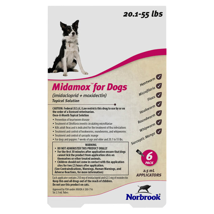 Midamox for Dogs - 20.1-55 lbs.  