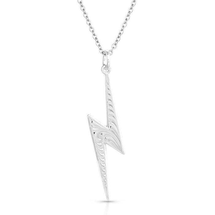 Lightning Strike Silver Artistry Necklace -   