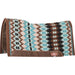 Classic Equine Contour Wool Top Alpaca Saddle Pad - Chestnut & Turquoise 32" x 34" Chestnut & Turquoise