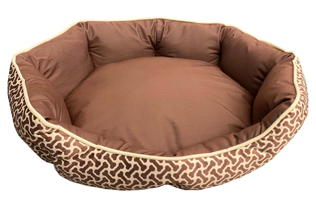 Mink Tufted Euro Bed - Deep Taupe & Vanilla Ice Large 