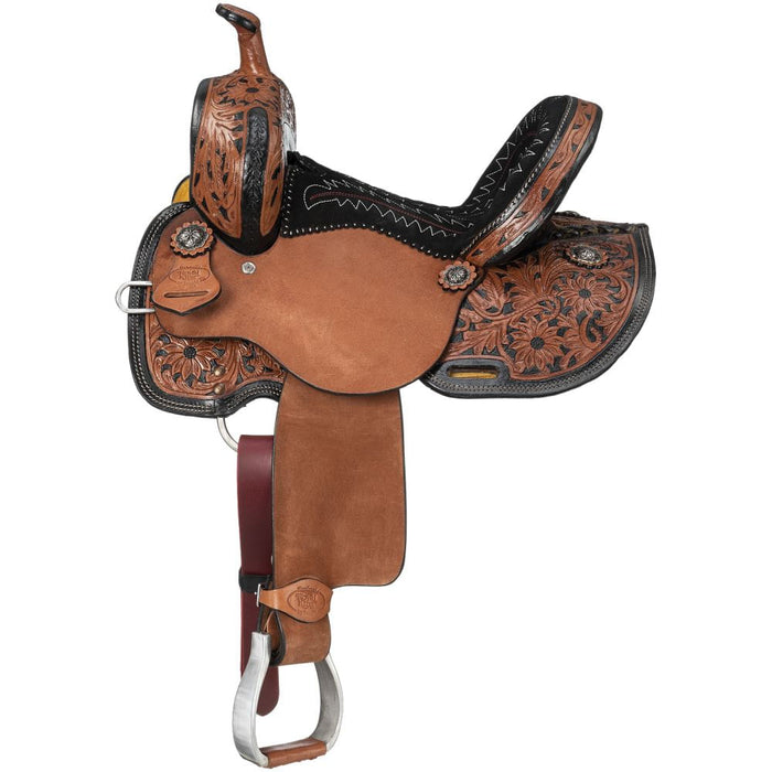 Royal King Two Tone Youth Hawley Barrel Saddle Package - Brown 12" 