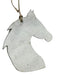 Cowhide Leather Christmas Ornament - Horse Head  